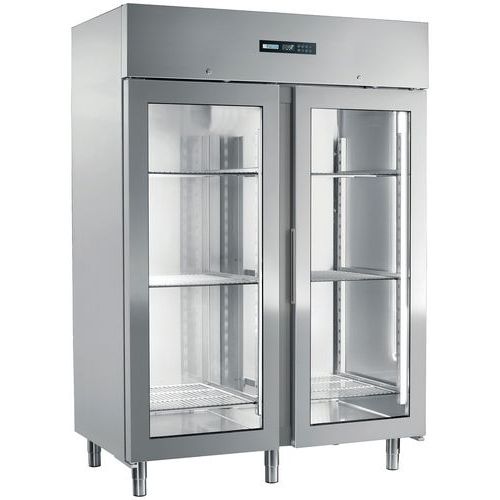 Armoire Négative Gn2/1 Cuve Inox 2 Portes Vitrées 1400l-afinox