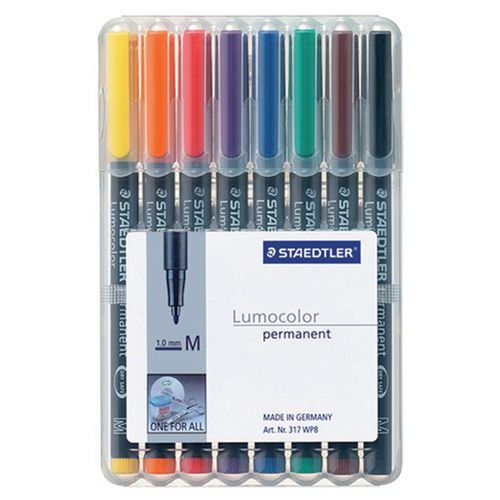 Assortiment Marqueur Lumocolor Trait L:0.8 Mm Pochette De 8