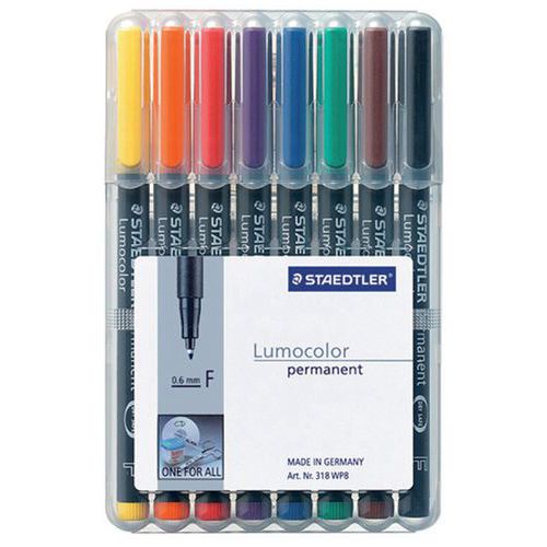 Assortiment Marqueur Lumocolor Trait L:0.6 Mm Pochette De 8