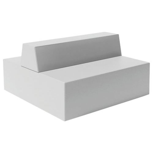 Canapé Ellipto 2 X 2 Places Assise 41 Cm Simili Cuir Blanc
