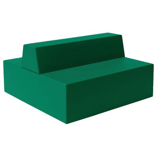 Canapé Ellipto 2 X 2 Places Ass 41 Cm Simili Cuir Vert Foncé
