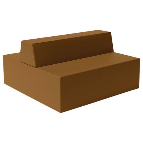 Canapé Ellipto 2 X 2 Places Assise 41 Cm Simili Cuir Camel