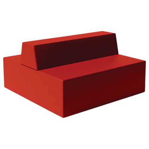 Canapé Ellipto 2 X 2 Places Ass 41 Simili Cuir Rouge Foncé