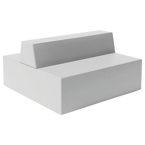 Canapé Ellipto 2 X 2 Places Ass 41 Cm Simili Cuir Blanc Ice