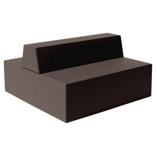 Canapé Ellipto 2 X 2 Places Assise 25 Cm Simili Cuir Bronze