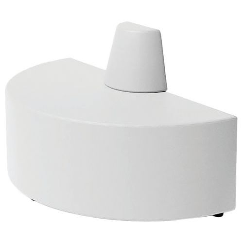 Canapé Ellipto Demi Cercle Assise 25 Cm Simili Cuir Blanc