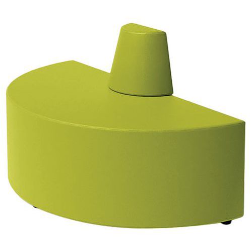 Canapé Ellipto Demi Cercle Assise 25 Simili Cuir Vert Clair