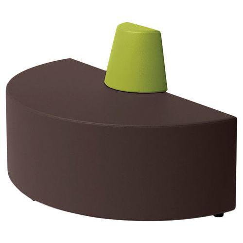 Canapé Ellipto Demi Cer Ass 41 Simili Cuir Bronze/vert Clair