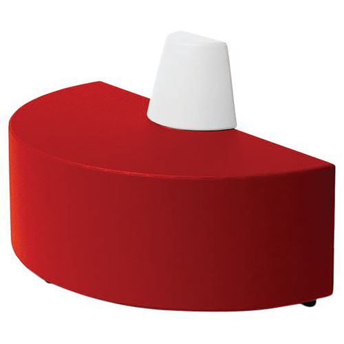 Canapé Ellipto Demi Cercle Ass 25 Simili Cuir Rouge/blanc