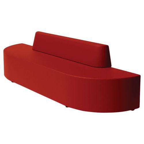 Canapé Ellipto À Adosser Assise 41 Simili Cuir Rouge Foncé