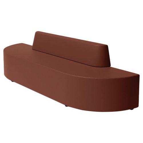Canapé Ellipto À Adosser Assise 41 Cm Simili Cuir Marron