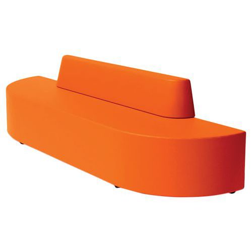 Canapé Ellipto À Adosser Assise 41 Cm Simili Cuir Orange