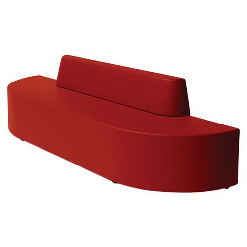 Canapé Ellipto À Adosser Assise 25 Simili Cuir Rouge Foncé