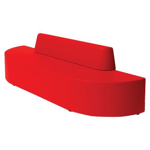 Canapé Ellipto À Adosser Assise 25 Cm Simili Cuir Rouge