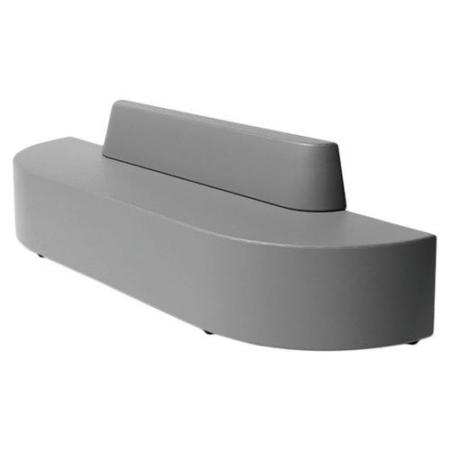 Canapé Ellipto À Adosser Assise 25 Cm Simili Cuir Gris Clair