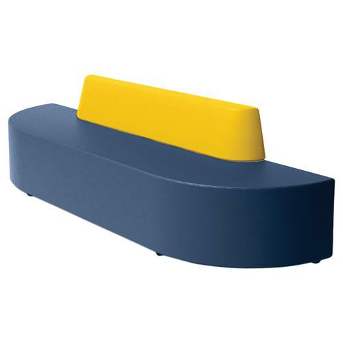 Canapé Ellipto À Adosser Ass 41 Cm Simili Cuir Bleu/jaune