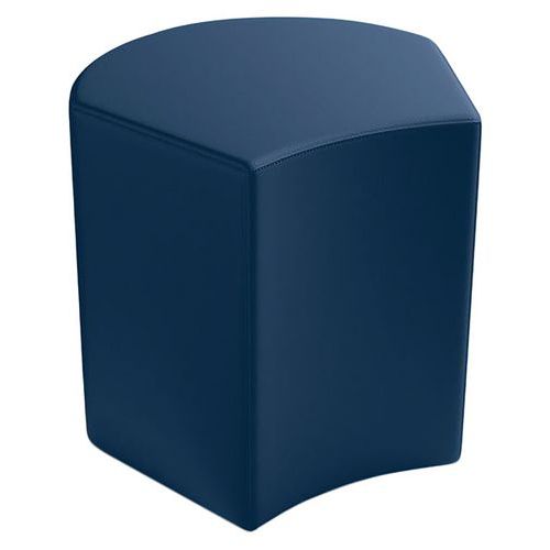 Pouf Camomillia Pétale Hauteur 30 Cm Simili Cuir Bleu