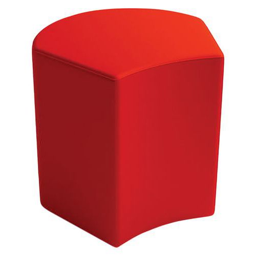 Pouf Camomillia Pétale Hauteur 30 Cm Simili Cuir Rouge