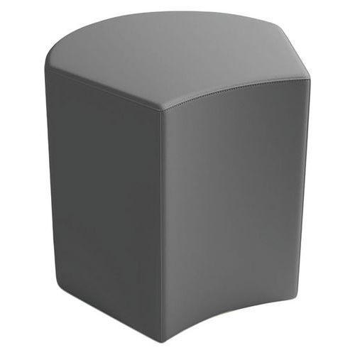 Spouf - Pouf Camomillia Pétale Gris - Hauteur 30 cm - Simili Cuir - Confort & Design