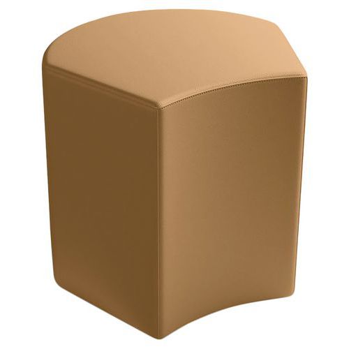 Spouf - Pouf Camomillia pétale - Simili cuir camel - Hauteur 45 cm - Confortable et Élégant