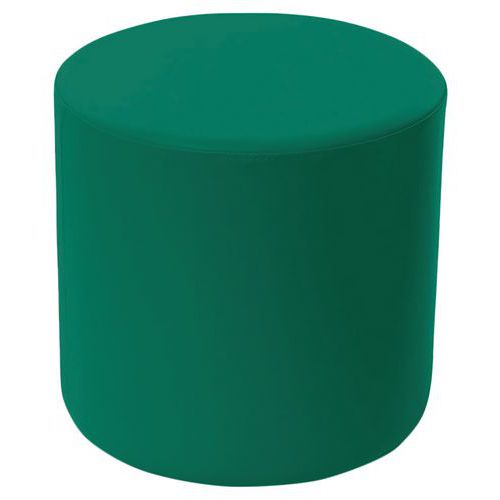 Spouf - Pouf Camomillia Rond Vert d'Eau - Simili Cuir - Hauteur 45 cm - Confort & Style