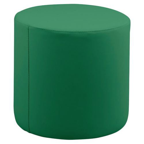 Spouf - Pouf Camomillia Rond Vert Foncé - Simili Cuir - Hauteur 55 cm - Confort & Design