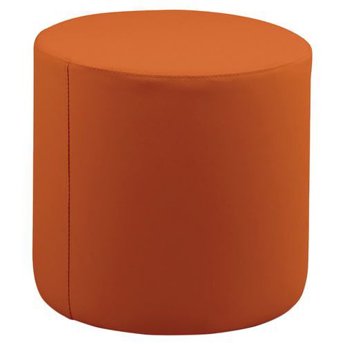 Spouf - Pouf Camomillia Rond Simili Cuir Terracotta - Hauteur 55 cm - Confortable et Élégant - Idéal pour l'Intérieur
