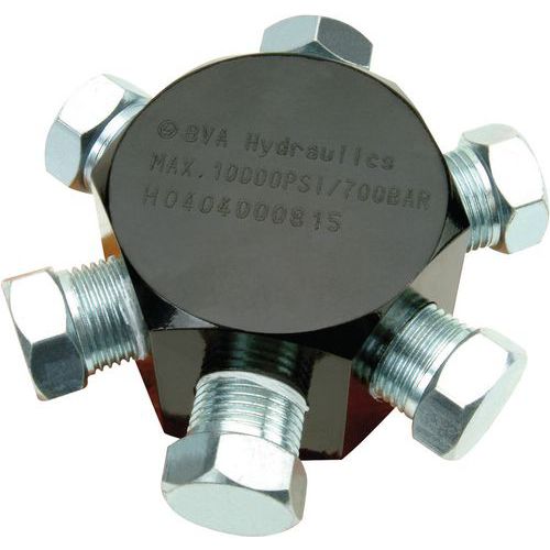 Accessoires pour vérins hydrauliques - Bloc de distribution 6 raccords - BVA