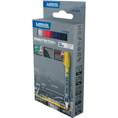 Marqueur Peinture Surface Huilée Paint-riter+oily 4 Couleurs