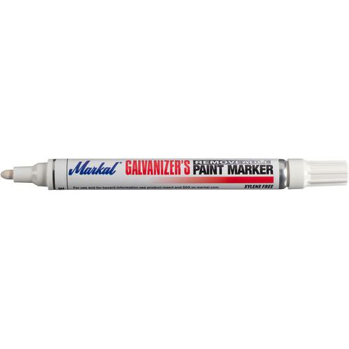 Markal - Marqueur pour galvanisation Galvanizer's Marker Blanc - Pointe Ronde 3mm - Résistant aux Températures Extrêmes