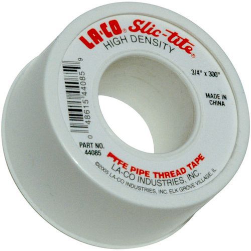 LA-CO - Ruban d'étanchéité Slic Tite Tape PTFE Haute Densité 19mm x 7.6m Blanc - Résistant Températures Extrêmes - Idéal Plomberie
