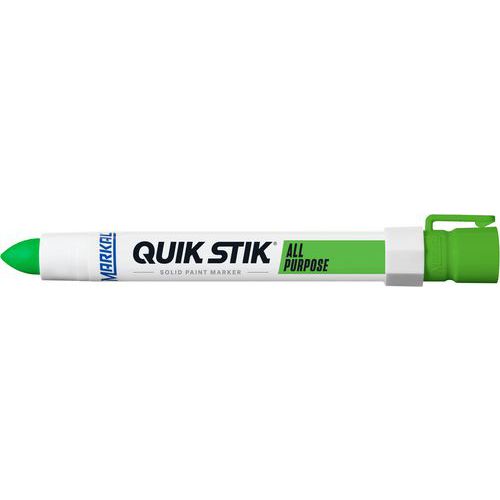 Markal - Bâton de peinture Quik Stik All Purpose - Vert Fluo - Pointe Ronde 17mm - Marquage Durable