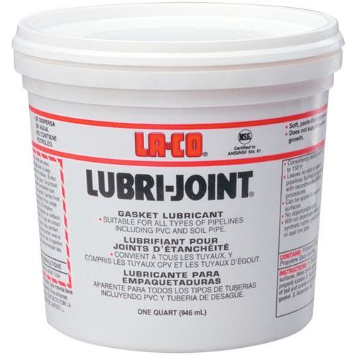 LA-CO - Lubrifiant pour joints caoutchouc Lubri-Joint 0.95 L - Pâte pour entretien et protection