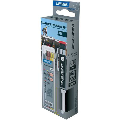 Marqueur à Pointe Longue Pour Trous Trades-marker+ Dry Mix
