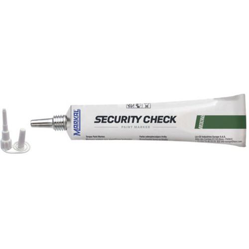 Markal - Marqueur de sécurité pour boulons Security Check Original - Vert - Pointe conique avec canule - Résistant -20°C à 70°C