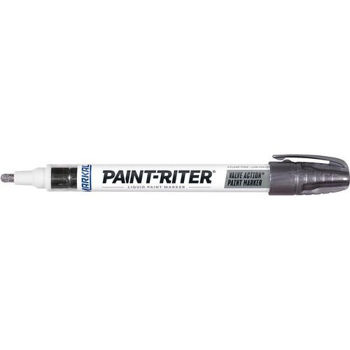 Markal - Marqueur peinture Paint-Riter Aluminium Argent - Pointe Ronde 3mm - Résistant aux Températures Extrêmes