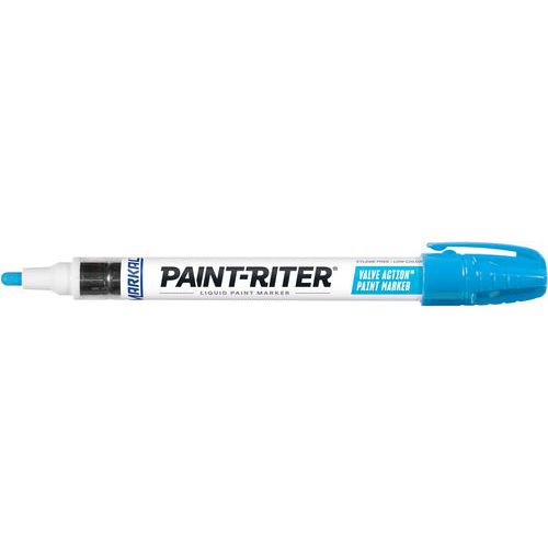 Markal - Marqueur peinture Paint-Riter Valve Action Bleu Clair - Pointe Ronde 3mm - Résistant aux Températures Extrêmes