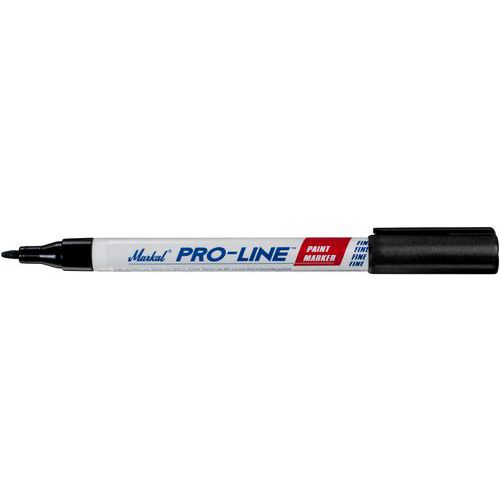 Markal - Marqueur Peinture Pro-Line Fine Noir - Pointe Ronde 1.5mm - Polyvalent - Résistant au froid et à la chaleur