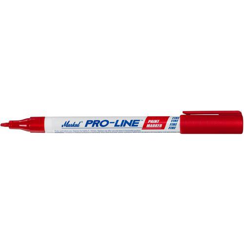 Markal - Marqueur Peinture Pro-Line Fine Rouge - Pointe Ronde 1.5mm - Polyvalent - Résistant au froid et à la chaleur