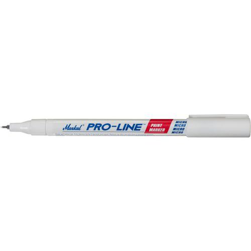Markal - Marqueur Peinture Pro-Line Micro Blanc - Pointe Ronde 0.8mm - Polyvalent