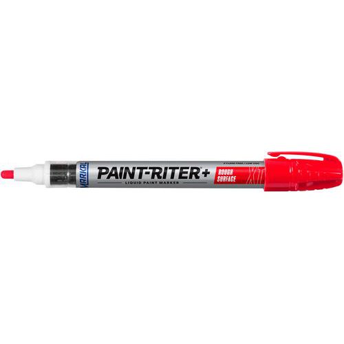 Markal - Marqueur peinture Paint-Riter+ XT Rouge - Surfaces Rugueuses - Pointe Ronde 3mm - Résistant Températures Extrêmes