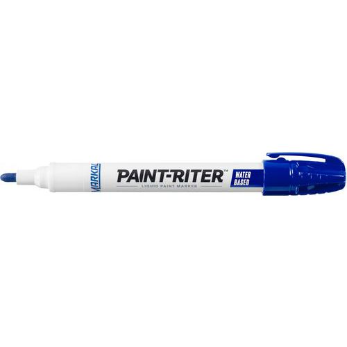 Markal - Marqueur Peinture Paint-Riter Water Based - Bleu - Pointe Ronde 3mm - Idéal Marquage