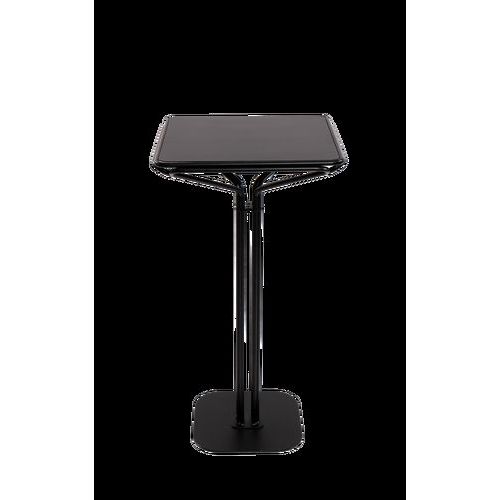 Table Haute Pause Carrée 60x60 Plateau Laqué Noir