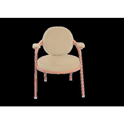 Fauteuils Sat Structure Rose Assise Simili-cuir Ivoire
