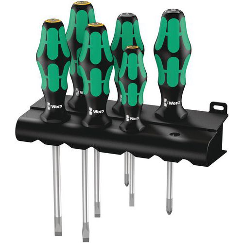 Jeu Tournevis Kraftformplus Lasertip 6 Pièces-334/355/6 Rack