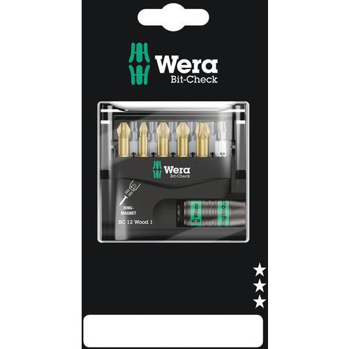 Etui D'embouts 12 Pièces - Bit-check 12 Wood 1 Sb