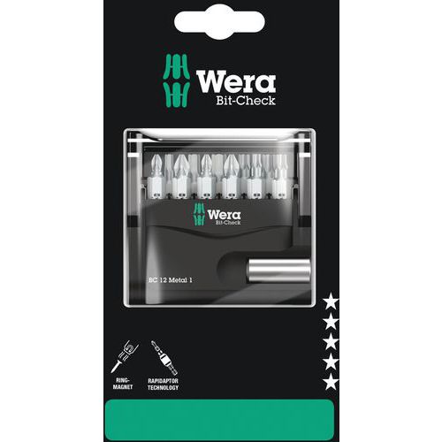 Etui D'embouts 12 Pièces - Bit-check 12 Metal 1 Sb
