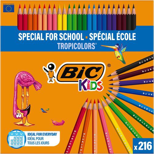 Classpack 216 crayons 17,5 cm Tropicolors Bic thumbnail image 1