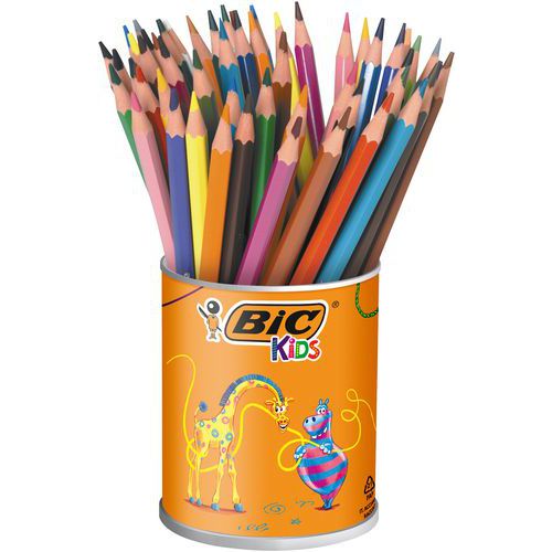 Pot 60 crayons couleur BIC KIDS Evolution Ecolutions, 18 couleurs assorties thumbnail image 1