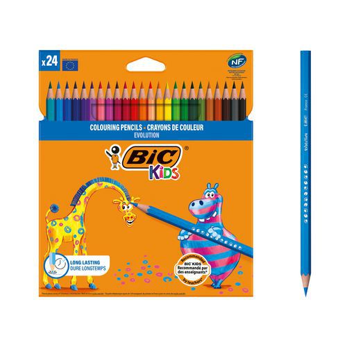 Etui 24 crayons couleurs BIC KIDS Evolution Ecolutions thumbnail image 1